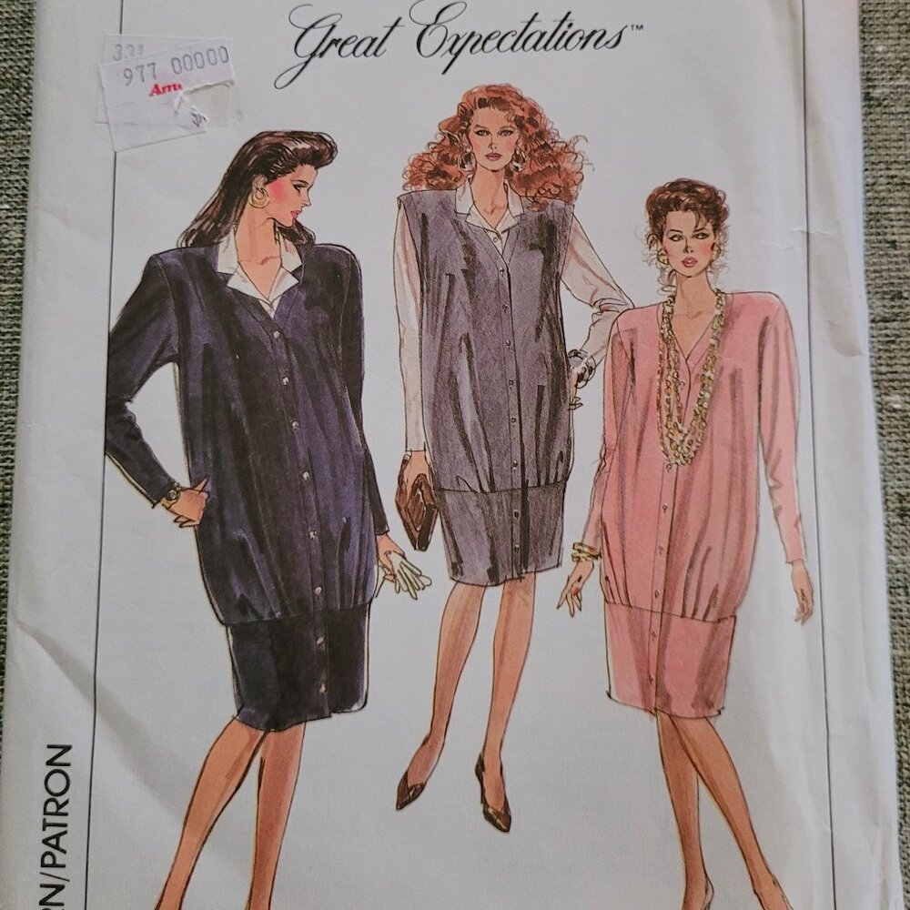 Simplicity 8926 Great Expectations Vintage Maternity Dress Pattern Size 16